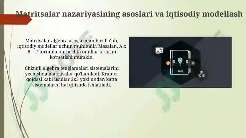 Matritsalar nazariyasi va iqtisodiy modellash 3