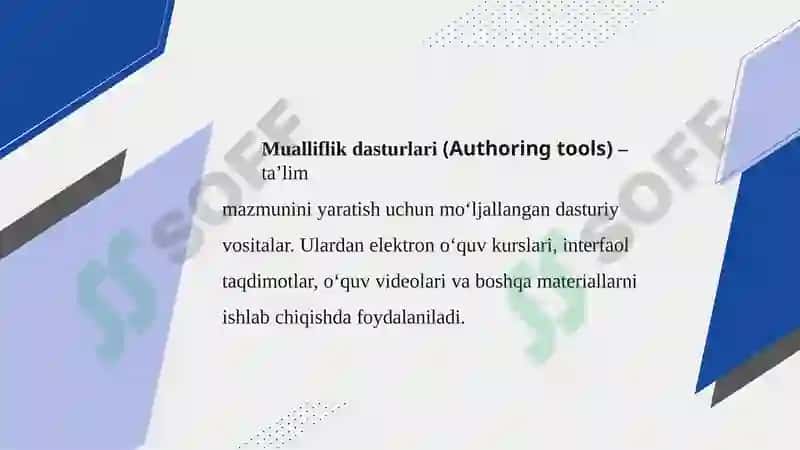 Mualliflik dasturlari yordamida o‘rgatuvchi dasturiy vositalar yaratish 3