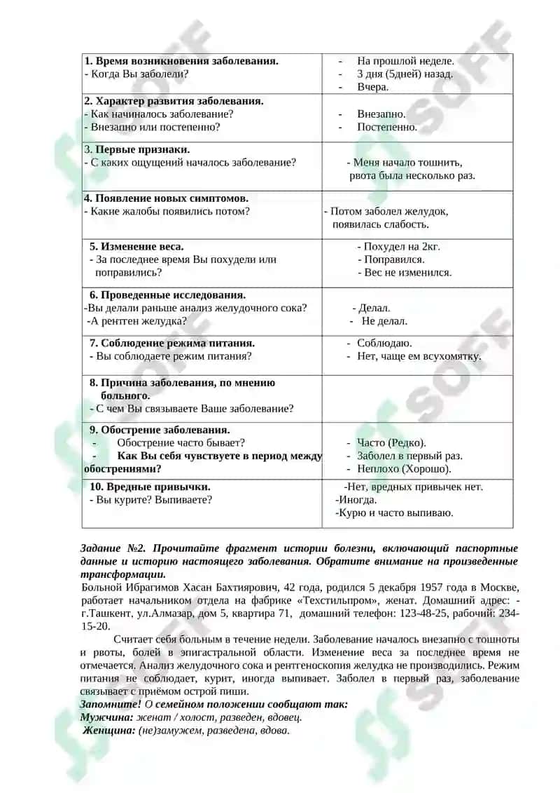 ЛЕКСИКО-ГРАММАТИЧЕСКИЙ МАТЕРИАЛ. МЕТОДЫ КЛИНИЧЕСКОГО ИССЛЕДОВАНИЯ 3