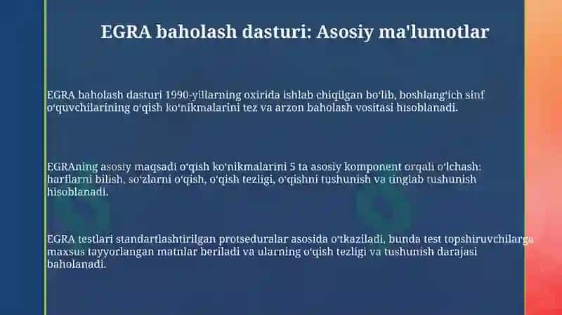 EGRA Baholash Dasturi 3