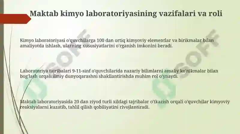 Maktab kimyo kabinetining vazifalari 3
