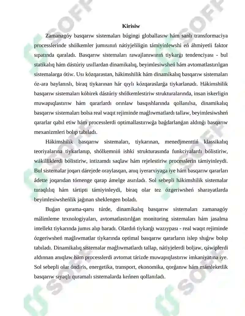 NÓKIS MÁMLEKETLIK TEXNIKA UNIVERSITETI «TELEKOMMUNIKACIYA INJINIRING» FAKULTETI «TELEKOMMUNIKACIYA TEXNOLOGIYALARI» SIRTQI TÁLIM BAǴDARI 5–KURS 3003-21 (QQ) TOPARI Tlepov Saǵınbay 3