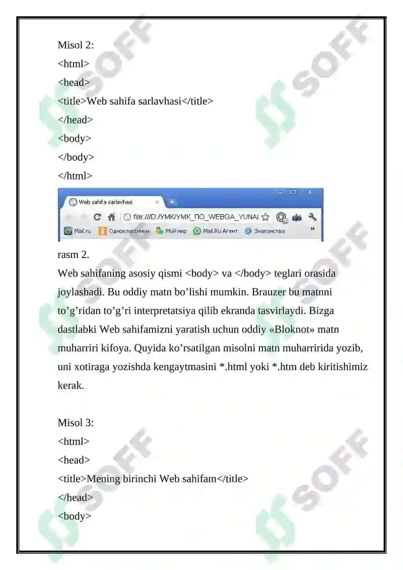 HTML DASTIRIDA “MEN SHIFOKORMAN” PORTFOLIOSINI YARATISH 3