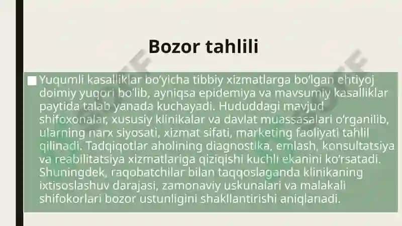 Yuqumli kasalliklar bo‘yicha ixtisoslashgan shifoxona  Loyihasi 3