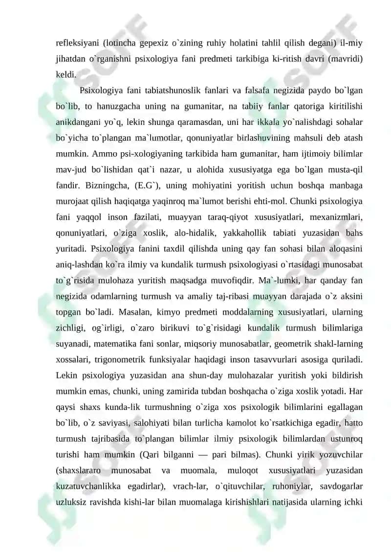 Psixologiya fanining predmeti, maqsadi va vazifalari 3