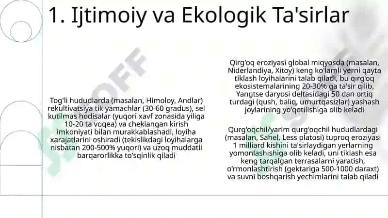 Eroziya sodi bòladigan hududlarda yer tuzish ishlarini olib borishning òziga xos muammolari 3