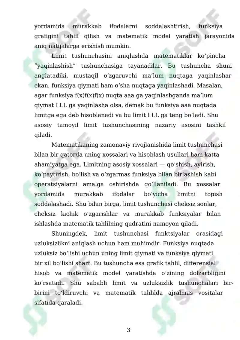 Limit tushunchasi 3