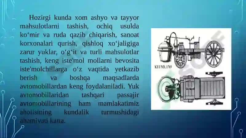 Avtomobillarning umumiy tuzilishi 3