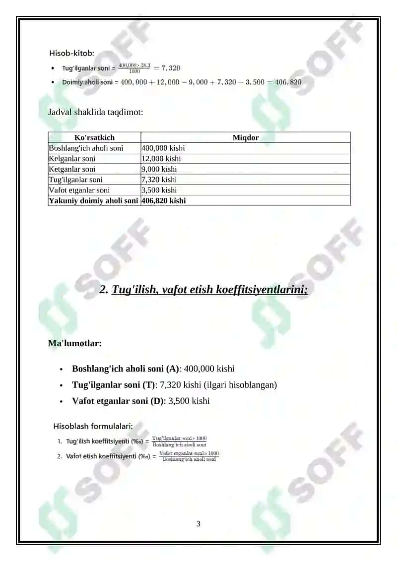 Statistika fanidan misol 3