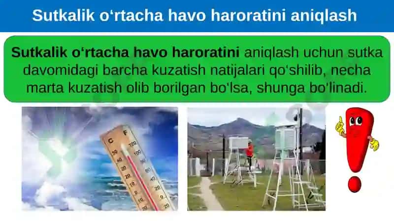 Havoning sutka iko'rtich aharoratini aniqlash 3