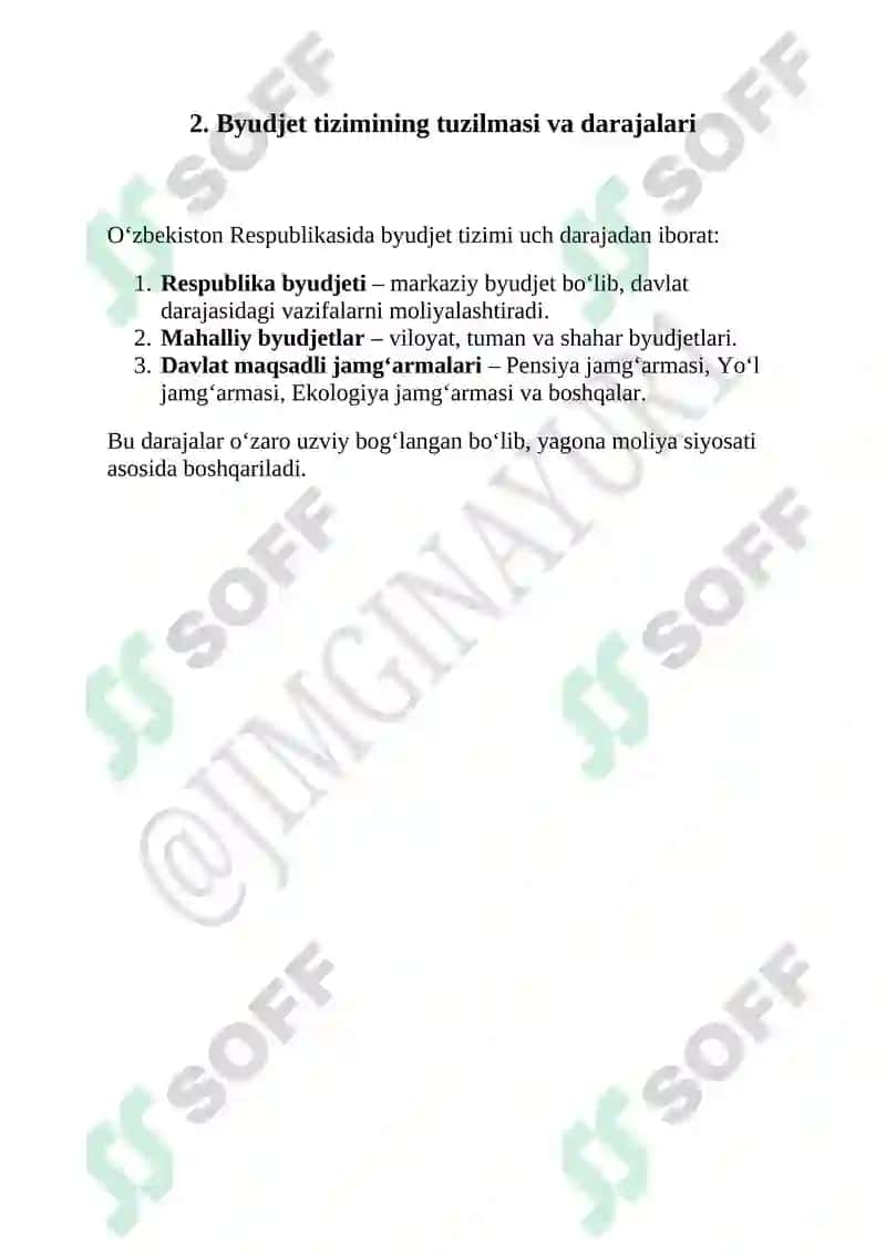 Byudjet tizimi boshqarish to'g'risida tushuncha 3