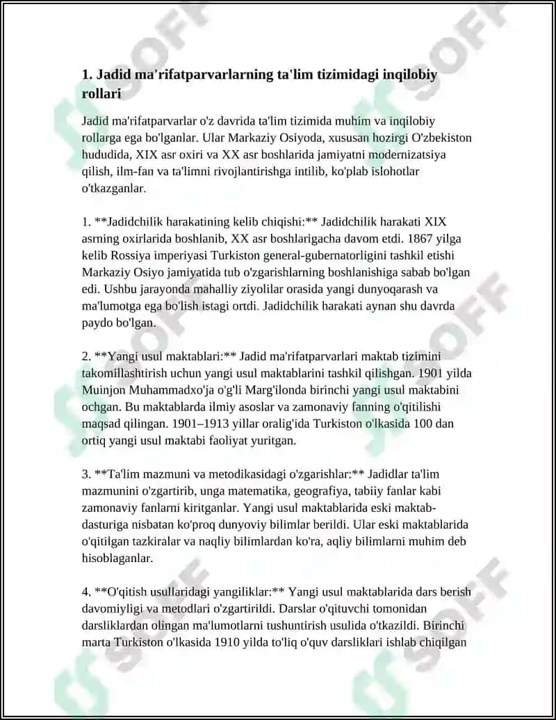 Jadid Ma'rifatparvarlarning Ijtimoiy Ma'nviy Hayotida Tutgan O'rni 3