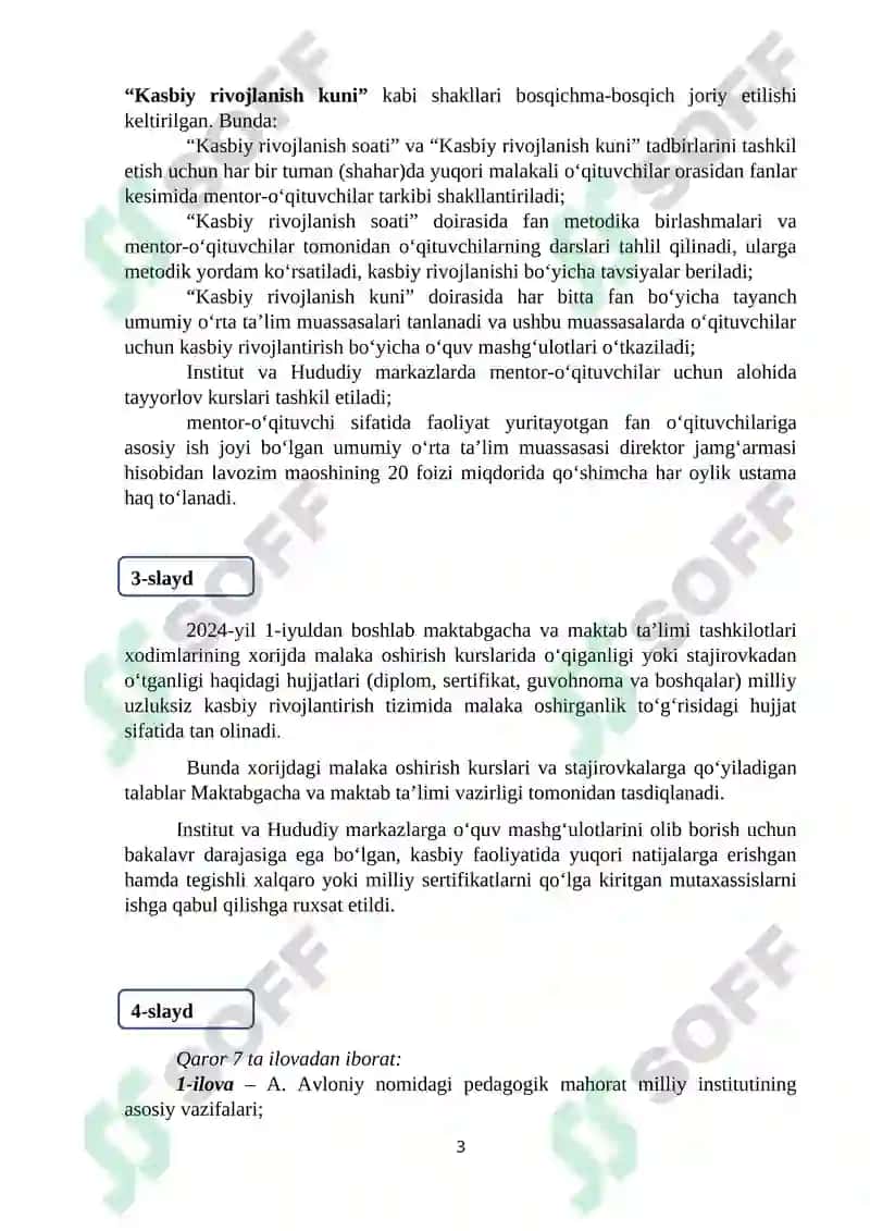 Kasbiy rivojlantirish kuni (KRK) va kasbiy rivojlanish soati (KRS) tadbirlarini samarali tashkil etish 3