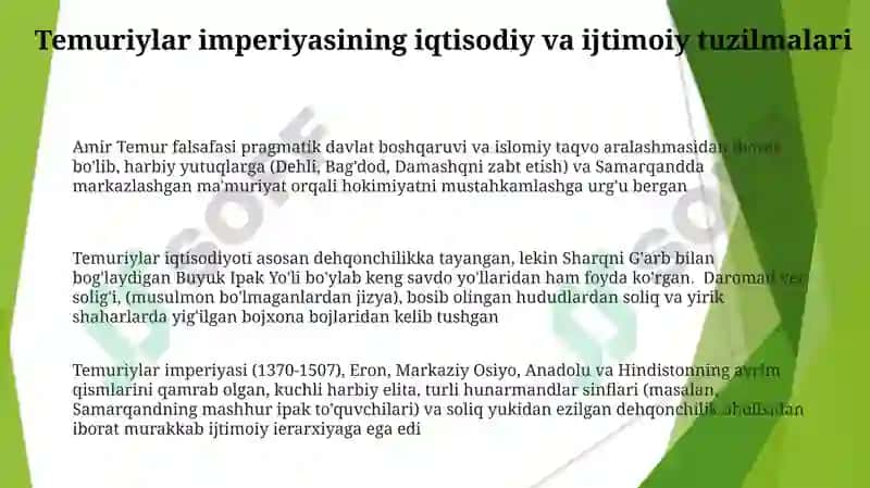 Amir Temur va temuriylar davlati falsafasi 3