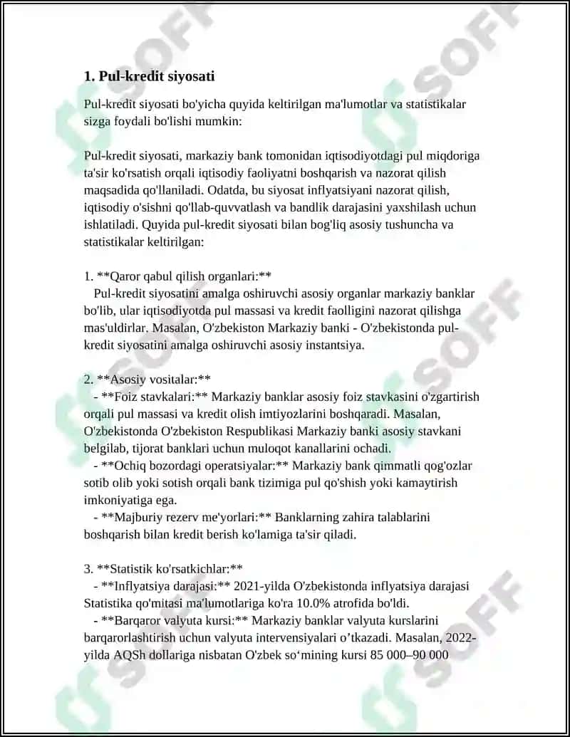 Pul-kredit siyosati 3