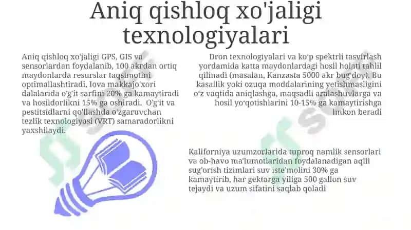 Aniq qishloq xo'jaligi texnologiyalari 3