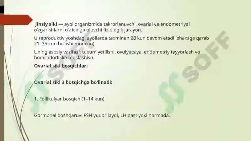 Jinsiy siklning gormonal boshqariluvi mexanizmi 3