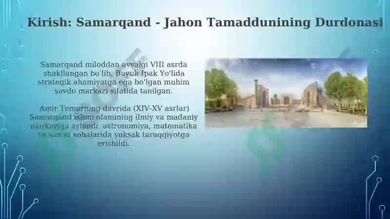 Samarqand Jahon Sivilizatsiyasi 3