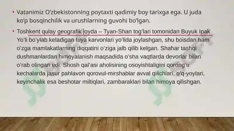 TOSHKENT IJTIMOIY AHVOL HAMDA DARVOZALARI VA KO’CHALARINING TARIXIY AHAMIYATI 3