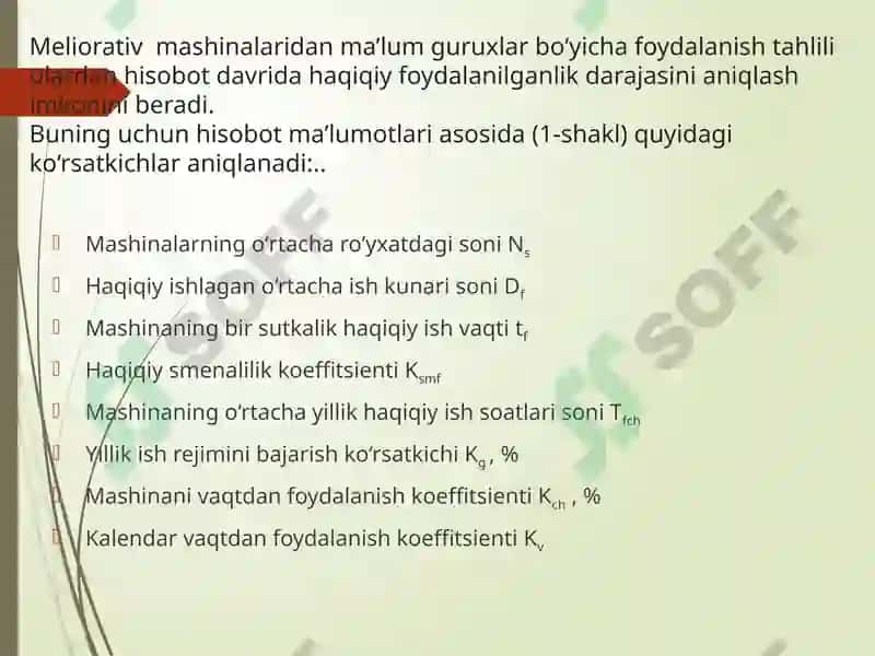 MELIORATSIYaVAQIShLOQXO‘JAIGI TEXNIKALARIDANFOYDALANIShNING TAHLILI 3