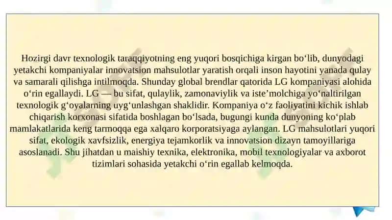 LG kompaniyasi menejment 3