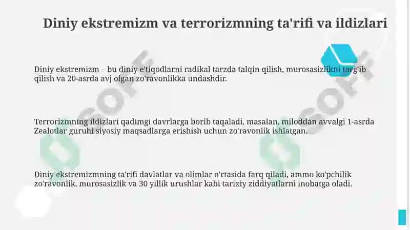 Diniy ekstromizm va terrrorizmning tarixi 3