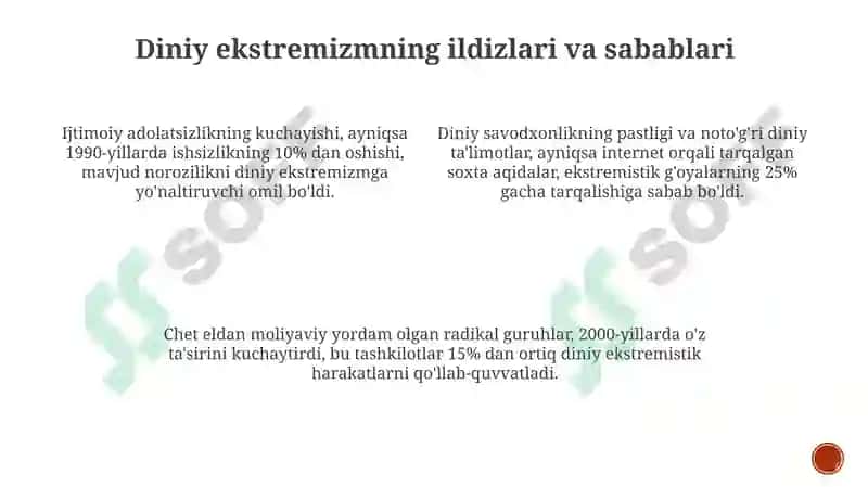 Diniy ekstremizmga qarshi kurash: O'zbekiston tajribasi 3