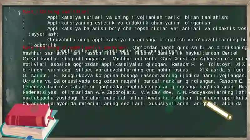 Applikatsiyaga oʻrgatishning vazifalari. MTTning yosh guruhlarida applikatsiyaga oʻrgatishning metodlari 3