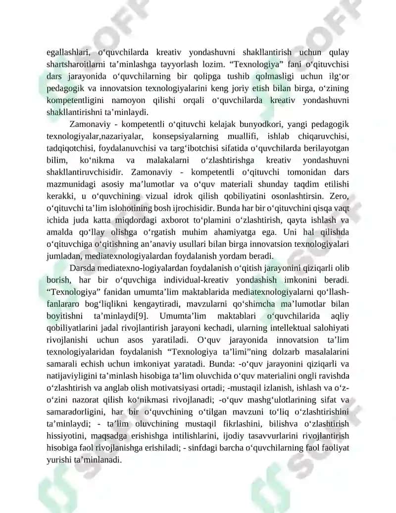 Oʻquv reja asosida tarfikastsiya jadvalini shakillantirishga innovatsiyon yondashuv. 3