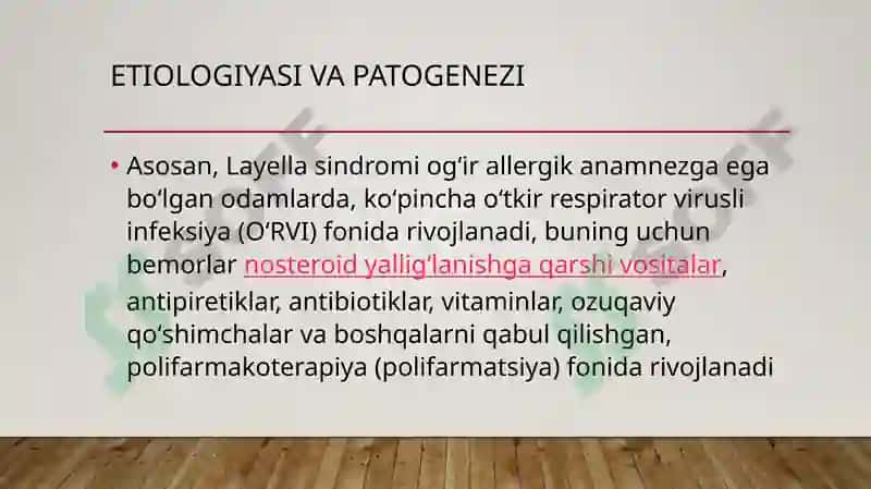 Layell va Stivens-Djonson sindromlari 3