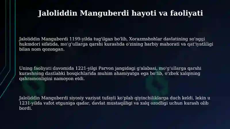 Jaloliddin Manguberdi - Vatan himoyachisi 3