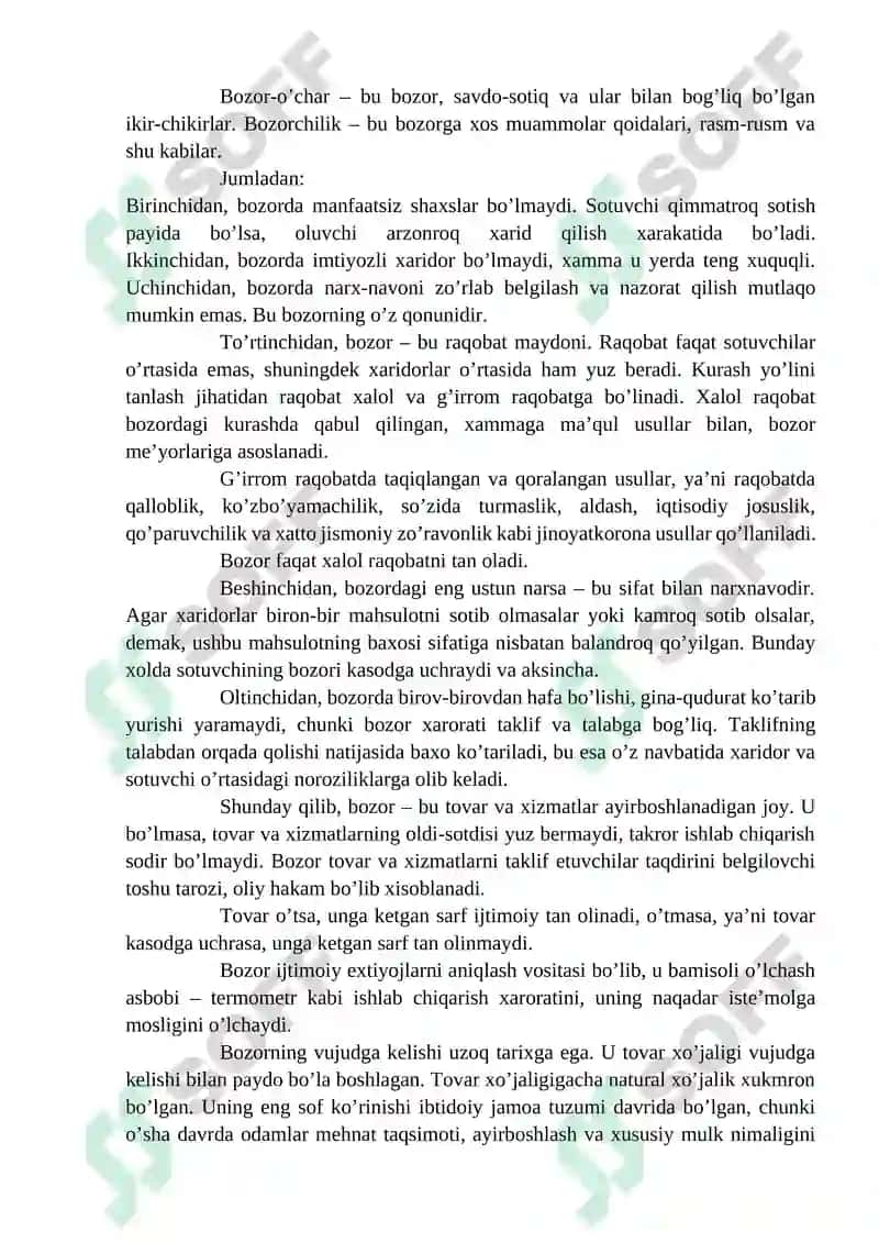 Bozor iqtisodiyotiga o’tishning obyektiv zaruriyati 3