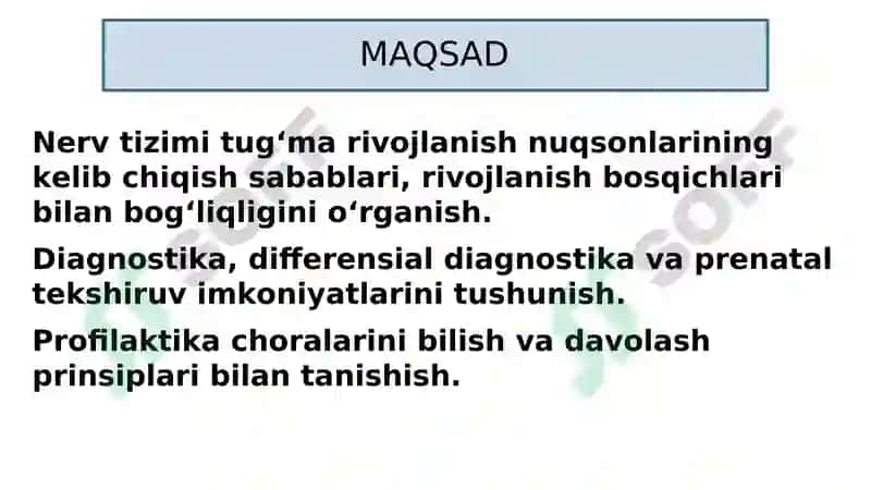 Bosh miyya va orqa miyya tug'ma rivojlanish nuqsonlari 3