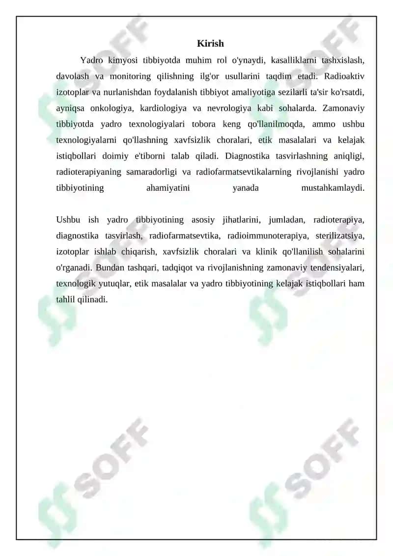 Yadro kimyosining tibbiyotdagi oʻrni 3