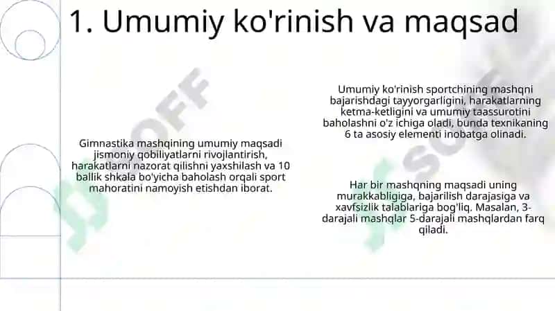 Gimnastika mashqlarini bajarish texnikasini tahlil qilishning umumiy qoidalari 3