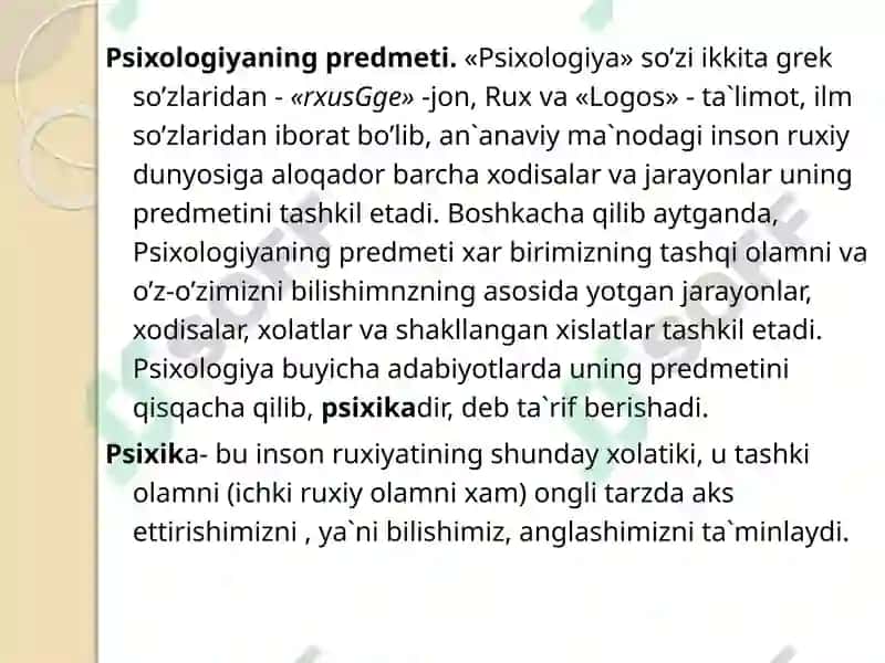 Psixologiyafanining maqsadi va vazifalari 3