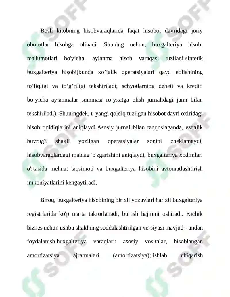 Buxgalteriya hisobi ma'lumotlarini umumlashtirish 3