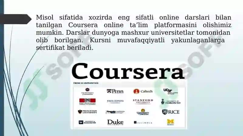 Ta'lim jarayoni ishtirokchilarining raqamli faoliyatini tashkil etish sifatida xizmatlar va vositalar 3