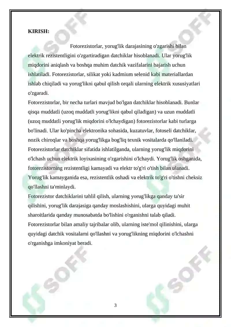 Fotorezistor Datchikini Amaliy Tahlil Qilish 3