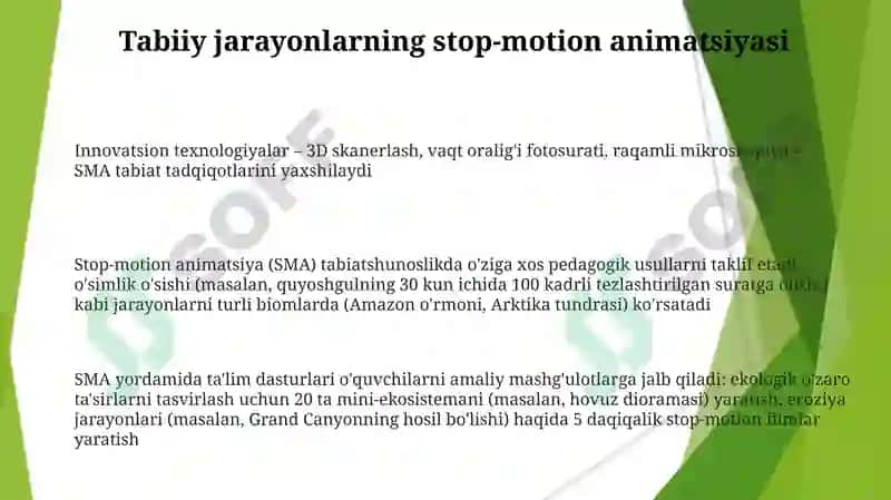 Innovatsion pedagogik texnologiyalar asosida tabiat bilan tanishtirish 3