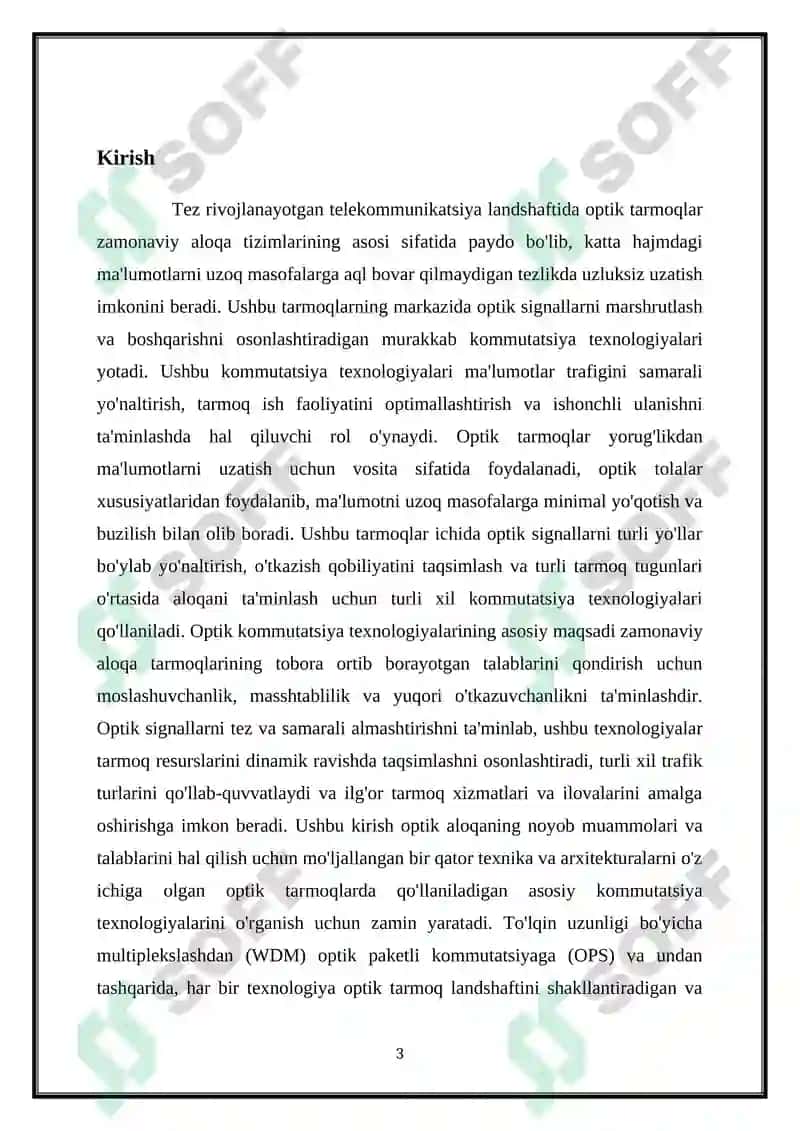 Optik Tarmoqlar 3