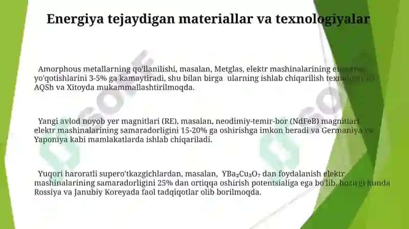 Elektr mashinalarining energetik samaradorligini oshirish usullari 3