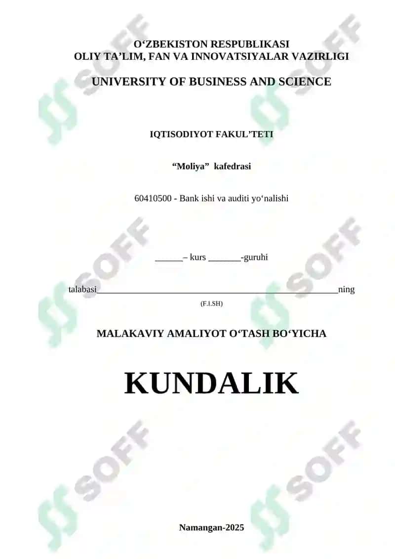Bank ishi va auditi ta’lim yo’nalishi 3
