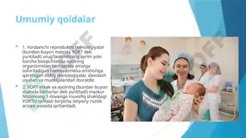 O’ZBEKISTONDA YANGI REPRODUKTIV TEXNOLOGIYALARNI QO’LLASH 3