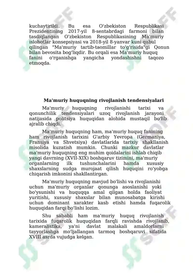 Zamonaviy Ma'muriy Huquqning Predmeti va Usuli 3