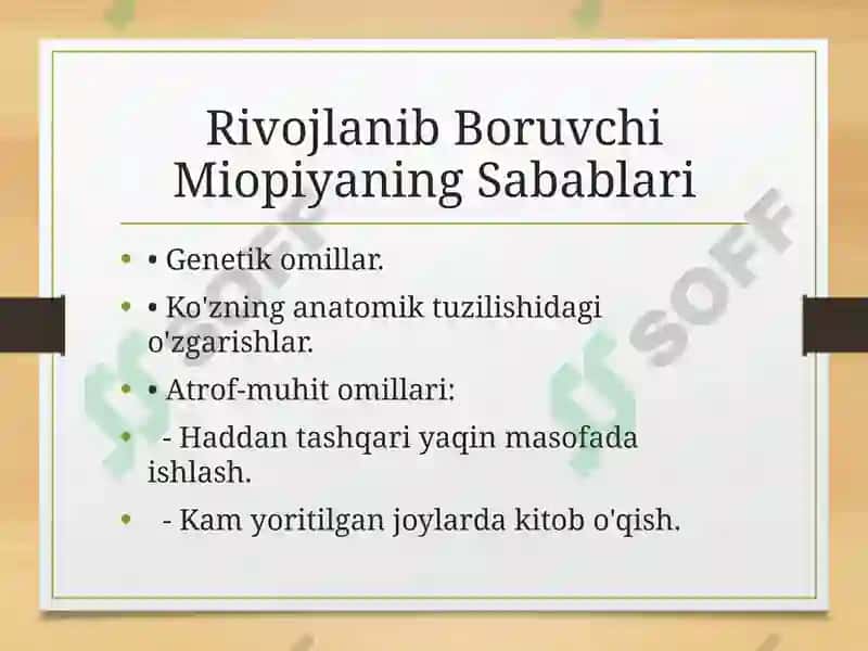 Rivojlanib Boruvchi Miopiyadan Mustaqil Ish 3