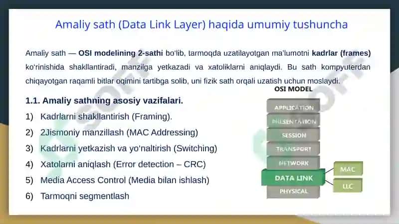 Amaliy sath. Trafikni tahlil qilish usullari 3