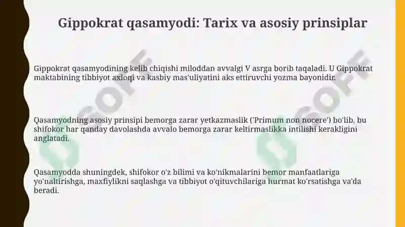 Gippokrat qasamyodi 3