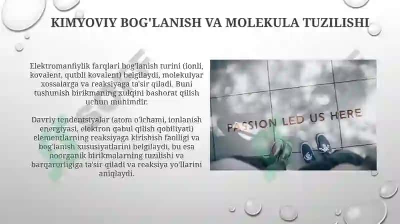Anorganik kimyo fanining asosiy qonunlari 3