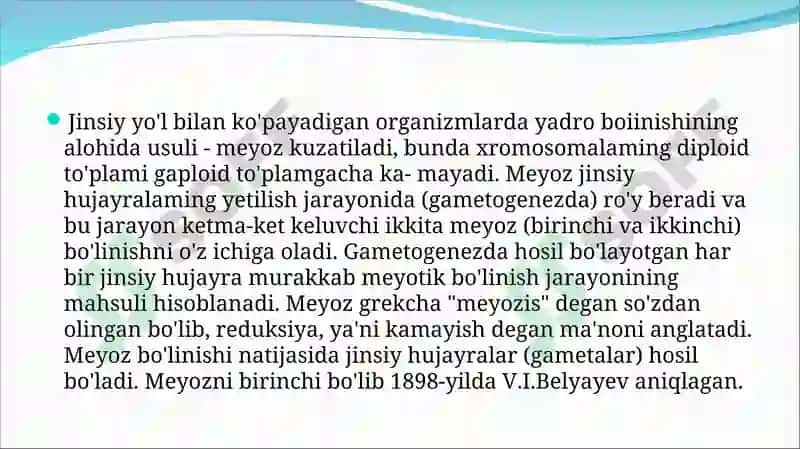 MEYOZ BO’LINISH 3